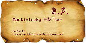Martiniczky Péter névjegykártya